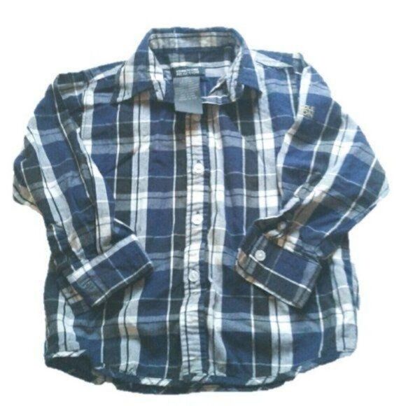 4t blue plaid button up - Picture 1 of 4
